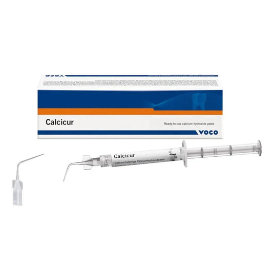 Immediately ready-to-use syringe – no mixing required
Contains 45% calcium hydroxide for effective pulp therapy
High pH (12.5) provides antimicrobial protection
Radiopaque for clear radiographic visibility
Promotes natural healing through tertiary dentin formation
Compatible with all lining and restorative materials
Ideal for both direct and indirect pulp capping
Suitable for temporary root canal fillings
Convenient syringe delivery for precise application
Reliable, biocompatible, and clinically proven form